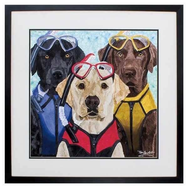 Propac Images Propac Images 7012 Square Scuba Dogs Wall Art 7012